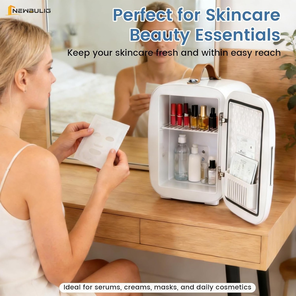 専用 5パック Mini Fridge for Bedroom Office & Car 4L Portable Cooler for