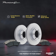 Pair Front 296mm Disc Rotors + Brake Pads for Renault Koleos H45 2008-2021