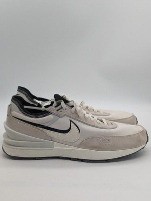 Nike Waffle One SE Phantom Black Men's Size 14 - Cocunut Sail Off-White Defects