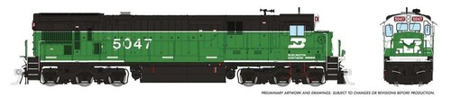 Rapido 42103 HO GE C36-7 - Standard DC Burlington Northern #5057 | Zustand: New