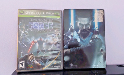 Star Wars Xbox 360 Force Unleashed I And II Steelbook Untested