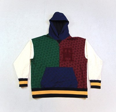 Tommy Hilfiger x Anthony Ramos Colorblock Monogram Hoodie Sweater Sz M NEW RARE