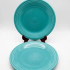 Set of 2 Fiesta Fiestaware Turquoise Dinner Plates 10.5" 2007 VVC Lead Free MCM