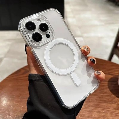 Clear Hülle für iPhone 16 15 14 Pro Max MagSafe Durchsichtig Klar Handy Schutz