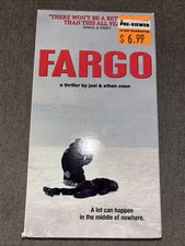 Fargo (1996 VHS) 90s Coen Brothers Macy Buscemi McDormand Thriller