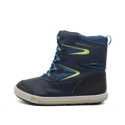Merrell Damen MK266222 Winterstiefel Blau Leder/PU Mittel Outdoor Stiefel EU 36