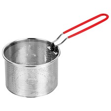 Stainless Steel Deep Fry Basket - Wire Mesh Frying Basket, Round Pasta Strain...