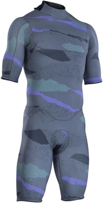 ION Neopren Surfanzug Neoprenanzug SEEK CORE 2/2 BACK ZIP Shorty 2024 dark