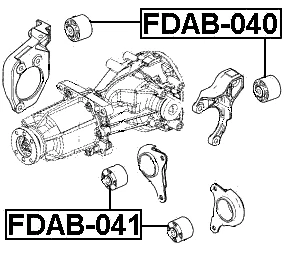 Rear Differential Bushing Fits Ford 7E5Z-4B425-B - Picture 9 of 13