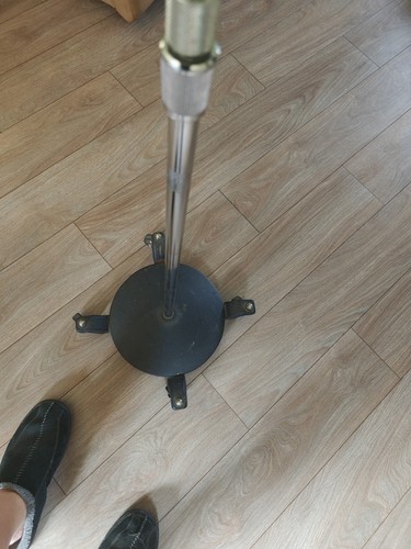 Soporte de micrófono de sonido Goodwin vintage con ruedas poste telescópico base fundida pesada - Imagen 10 de 18