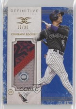 2017 Topps Definitive Collection Jumbo Relic Blue 12/30 Carlos Gonzalez 4fb