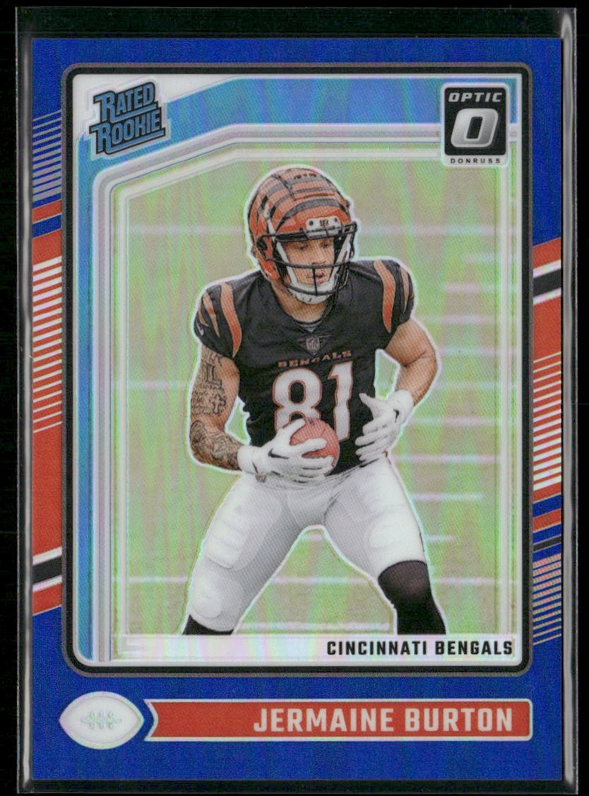 2024 Donruss Optic #251 Jermaine Burton Blue #/199