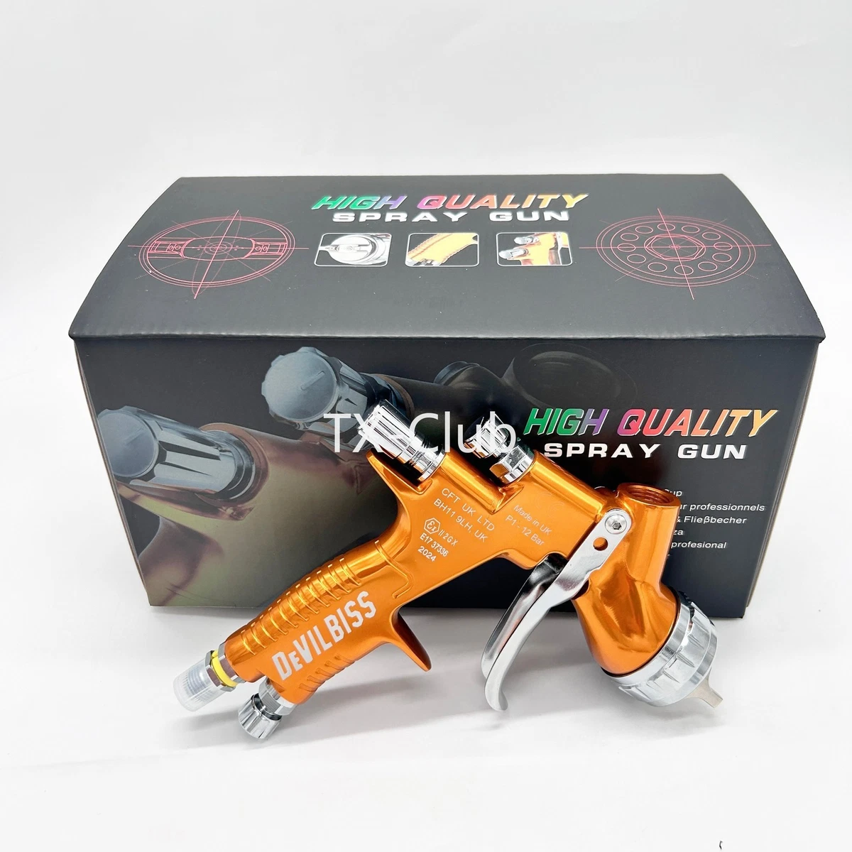 DEVILBISS DV1 S Smart Repair Mini Touch Up Spray Gun 0.7mm 0.9mm