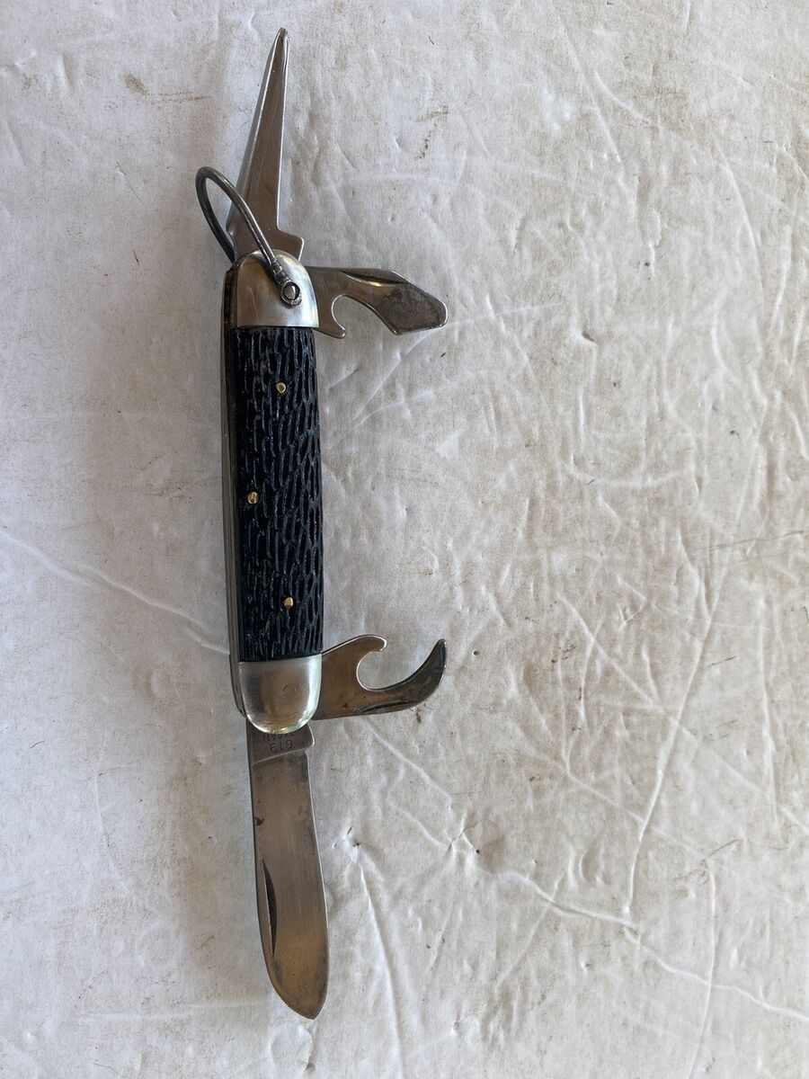 Sabre 619 Pocket Knife Four Blade Vintage Camping Fishing Sabre 619 Pocket Knife Four Blade Vintage Camping Fishing