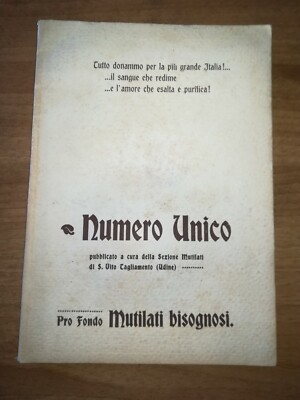 UNIQUE NUMBER CURATED SEZ. MUTILATI S. VITO AL CUTAMENTO PRO MUTILATI NEEDS