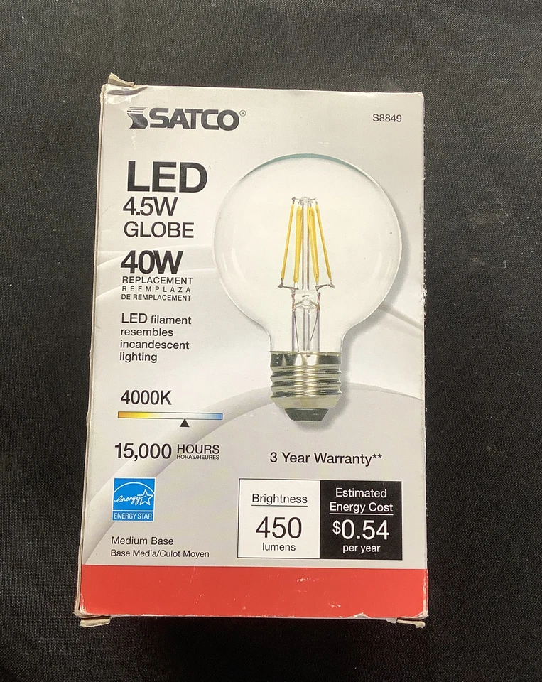 Satco Medium Light Bulb Clear S8849 @28 - Image 2 of 3
