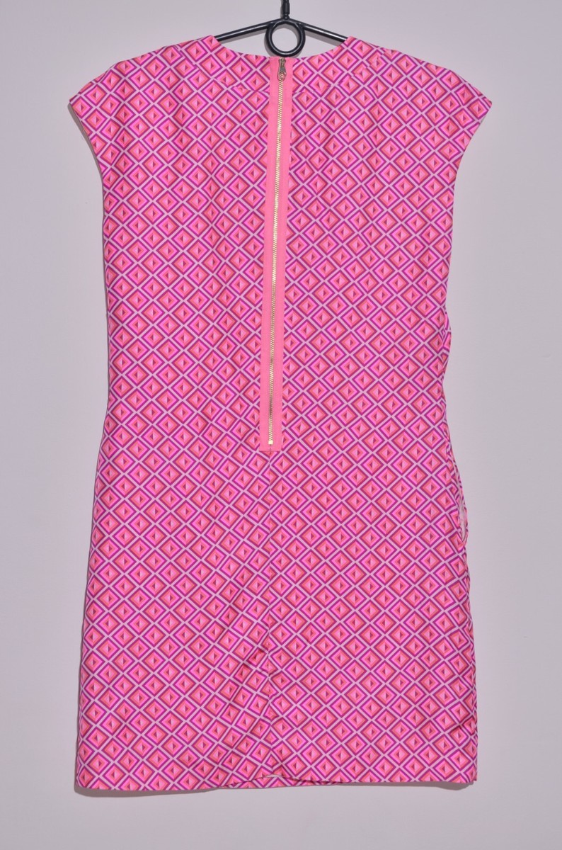 ted baker pink silk dress Ted Baker London Ladies Pink Silk Sleeveless Lined Zip 2Pockets Dress Size  1