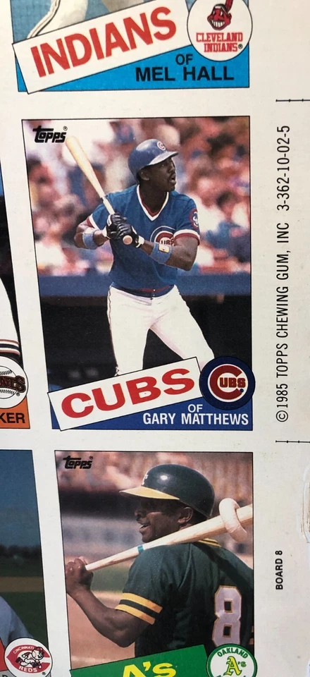 Бейсбольная карточка 1985 Topps ВИНТАЖНЫЙ лист без выреза (88 карточек) 28 x 28 дюймов с Ноланом Райаном! - Изображение 4 из 4