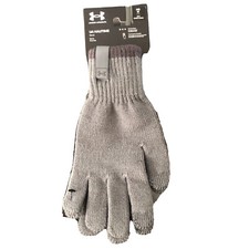 Under Armour Mens M Gray Soft Knit Touch Screen UA Halftime Gloves SIZES M L XL