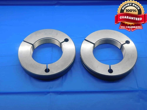 3 1/8 12 UNJ 3A THREAD RING GAGES 3.125 3.1250 GO NO GO P.D.'S = 3.0709 & 3.0662