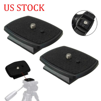 2pcs Tripod Quick Release Plate Screw Adapter Mount Head For DSLR Fast Camera us