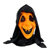 Vintage Scream Goofy Ghost Face Mask Fun World Easter Unlimited Orange 9207