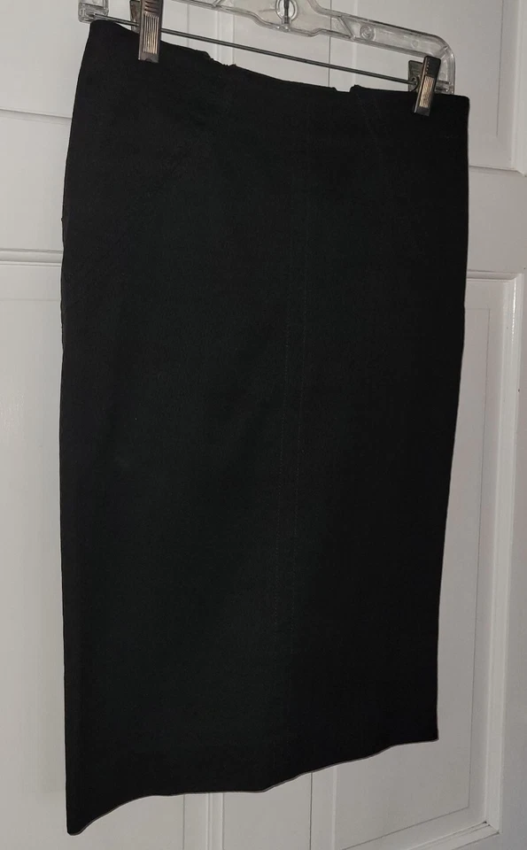 Falda alessandro dell aqua negra elástica recta lápiz cremallera 40 italiana XS Foto 3 de 4