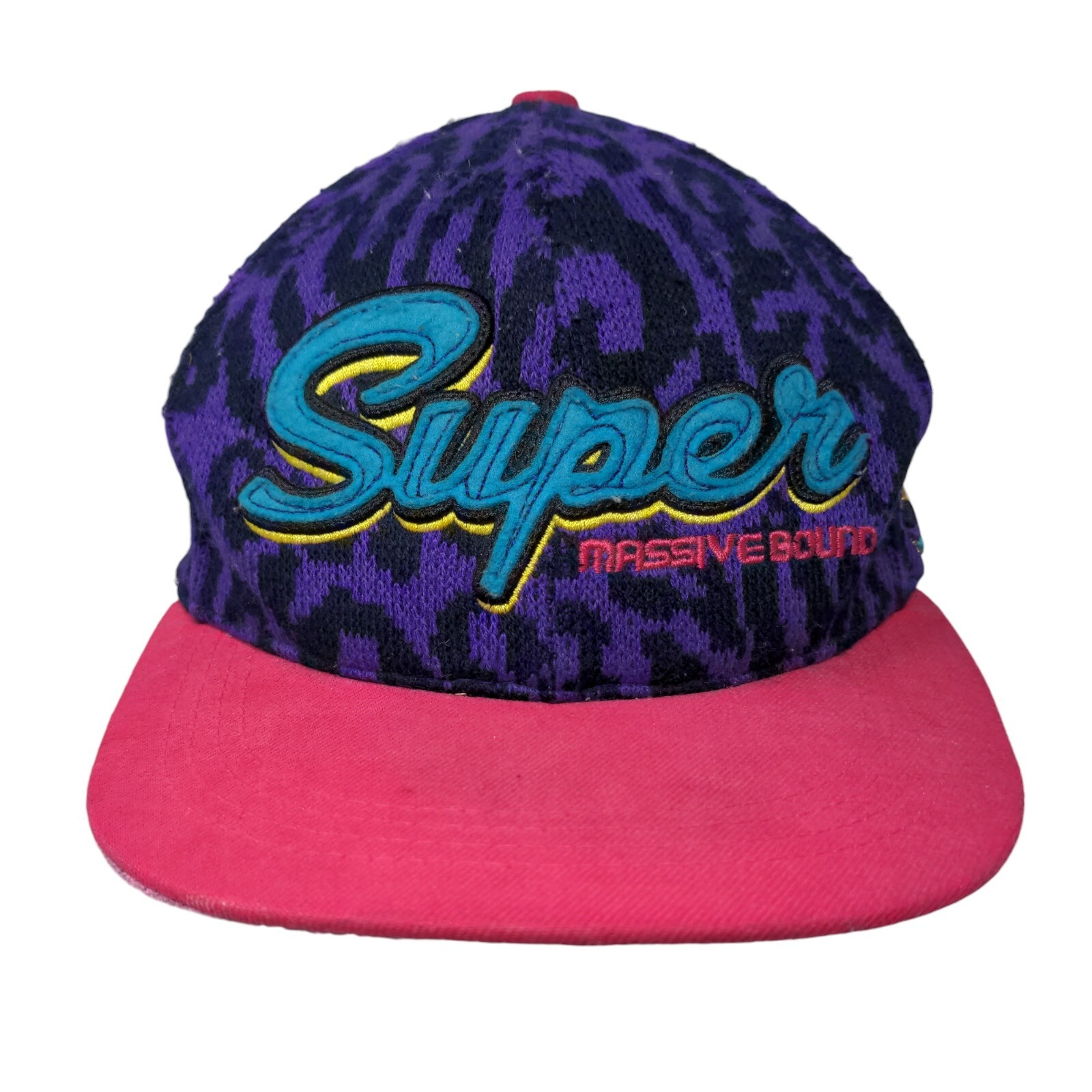 Super Massive Bound Snapback Hat Purple Colorful … - image 1