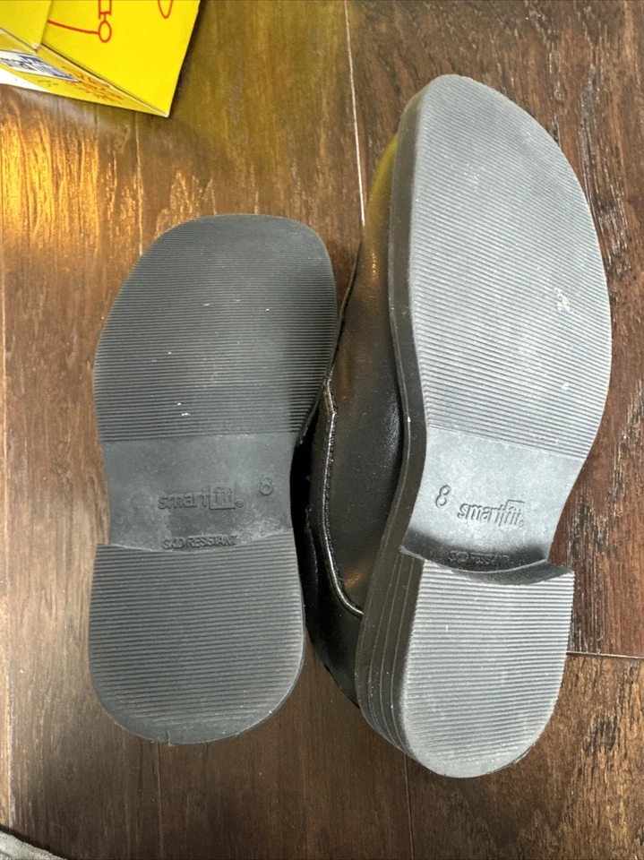 SmartFit Toddler Slip On Fourrneau Shoe Black Dress Formal Skid Resistant Size 8 - Image 4 of 4