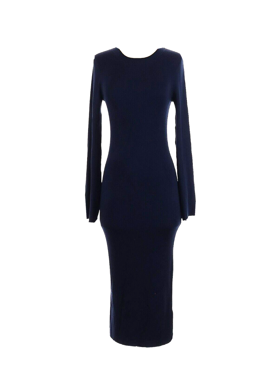 NWT J.Crew Ribbed Knit Midi in Navy Blue Stretch Long Flare NWT J.Crew Ribbed Knit Midi in Navy Blue Stretch Long Flare