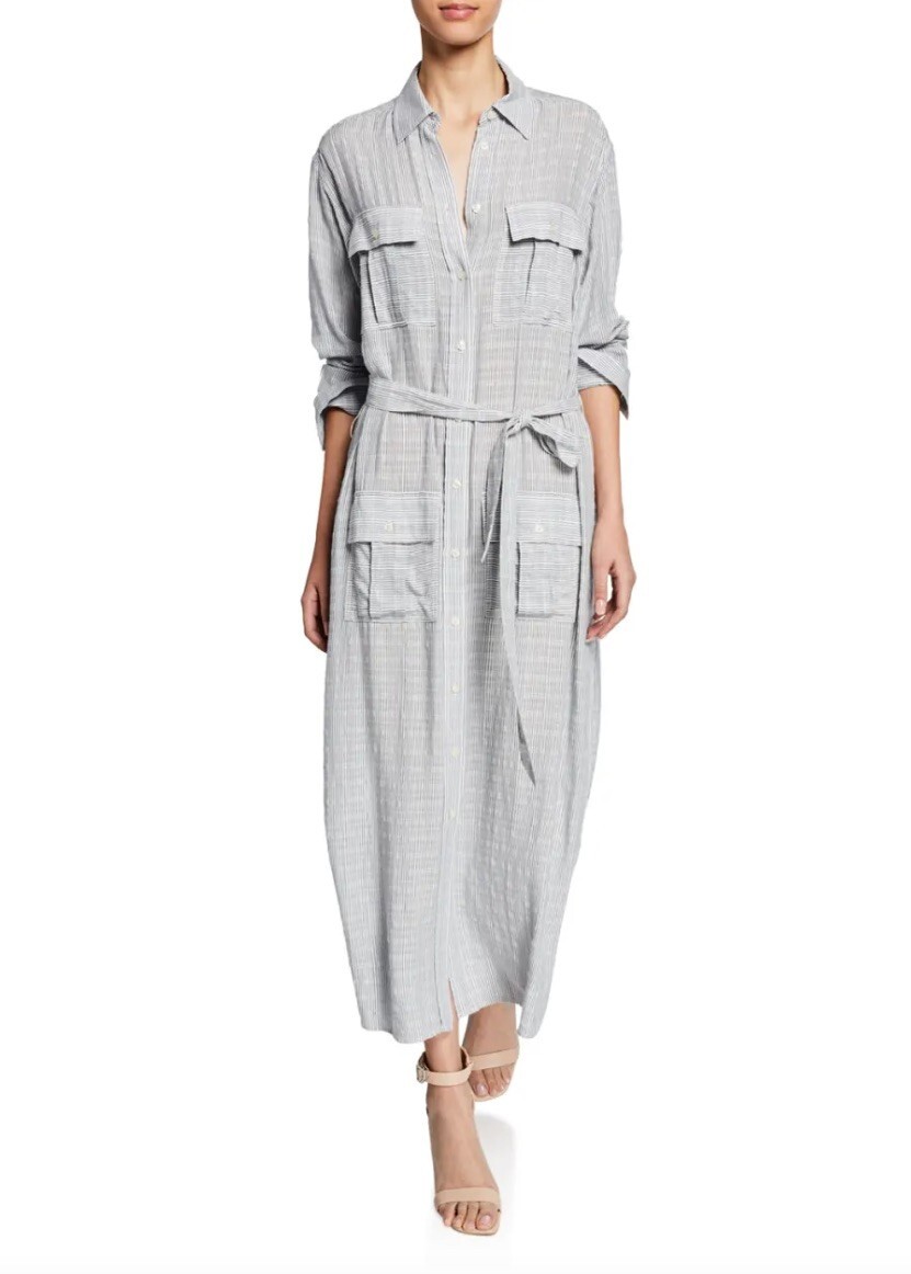 chinese dress ladies Women's Elegant V-Neck High Waisted Tie Loose Long Split Maxi Dress  Anna -Kaci