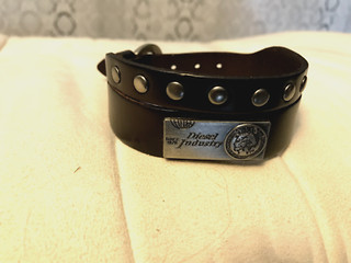 DIESEL Herren oder Damen Lederarmband NEU Schwarz