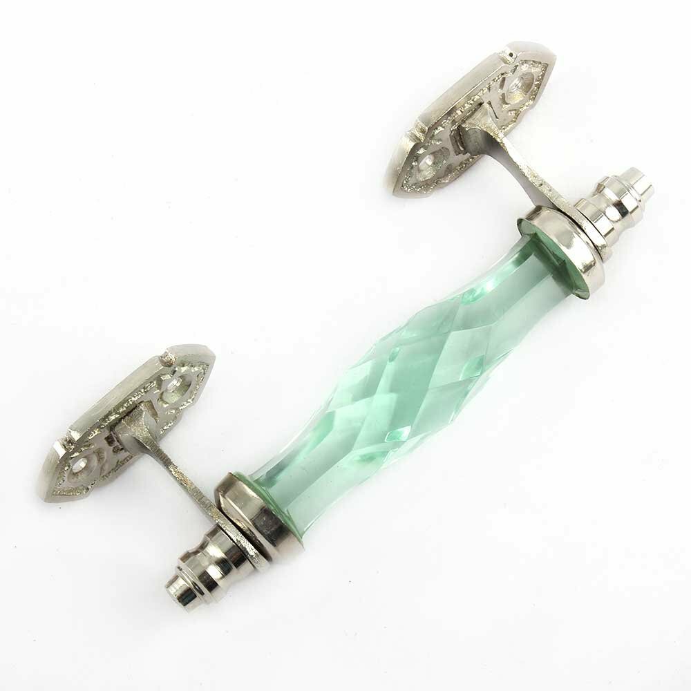 Nuevo Raro Cristal Hecho a Mano Corte de Diamante Puerta Tiradores 14CM,Nuevo,1