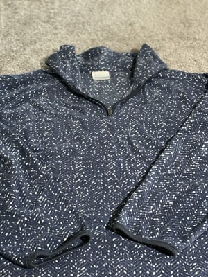 Columbia Quarter Zip Pullover Fleece Size 3XL Women s Lightweight Blue Speckled