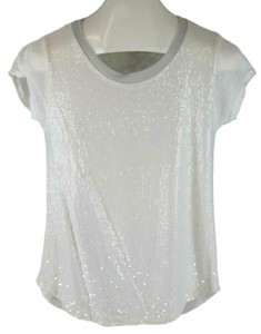 ladies white sequin top