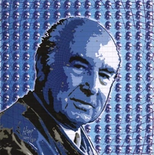 Signed and Numbered Blotter Art - Albert Hofmann Blue Limited Edition
