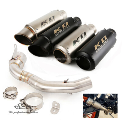 Modified Muffler Black Exhaust Link Pipe Slip for DUKE 200 2023 2022 2021 2020