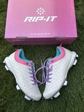 RINGOR RIP-IT GIRLS MOLDED PLAY BALL SOFTBALL CLEATS PURPLE PINK AQUA NWB SIZE 5
