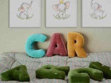 1Pc Letter Pillow English Letters Pillow Soft Cushion Decorative Alphabet Pillow