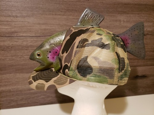Mens Vintage 3D Trout Fish Hat Snapback 