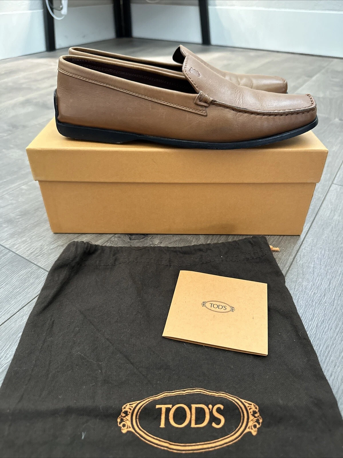 Tod’s Mocassino Donna Pantofola Driver US 8 EU 38 Marrone Chiaro Marrone Tods