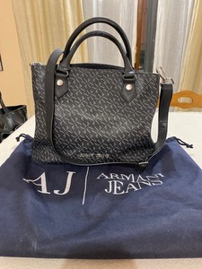 borsa armani ecopelle nera