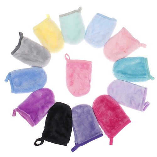 Reusable Makeup Remover Glove Soft Microfiber Face Deep Cleaning Pads) eBay