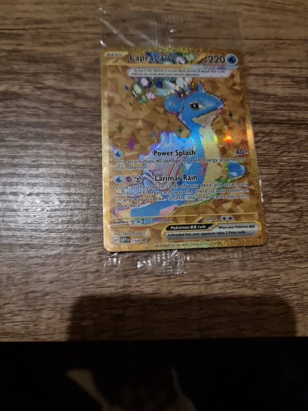 New Release Lapras Ex 164 Black Star Promo Gold Effect From UPC ULTRA PREMIUMbox