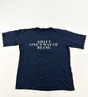Shift Ones Way Of Being Shirt Men s Medium Blue Y2K