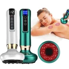 Tricolor Electric Massager GuaSha Anti Cellulite Vacuum Suction Cup Health New