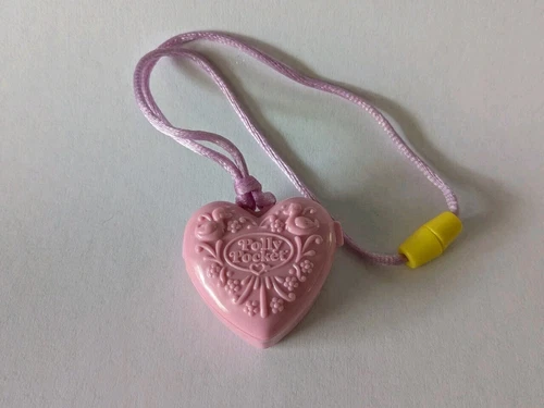 Vintage 1994 Polly Pocket McDonalds Pink Heart Locket Necklace Bluebird Toys