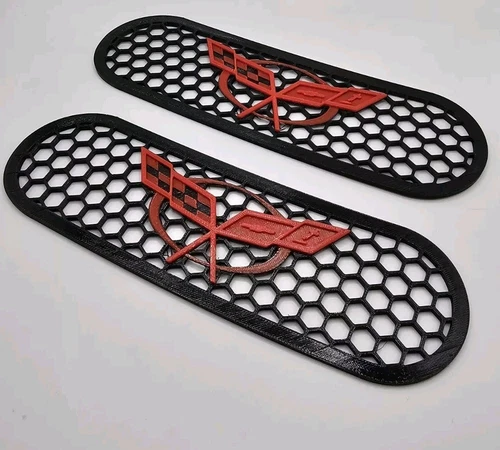 Side Vent Grilles For Chevrolet Corvette C5 Fender Cover 1997 - 2004 Chevy Grill