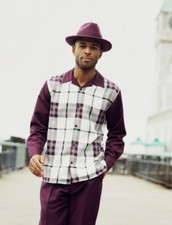 Montique 2355 Long Sleeve Two Piece Set Plum