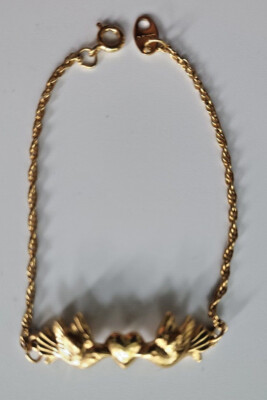 Vintage Avon Enchanted Lovebirds Anklet Bracelet Large 1994  EUC /1